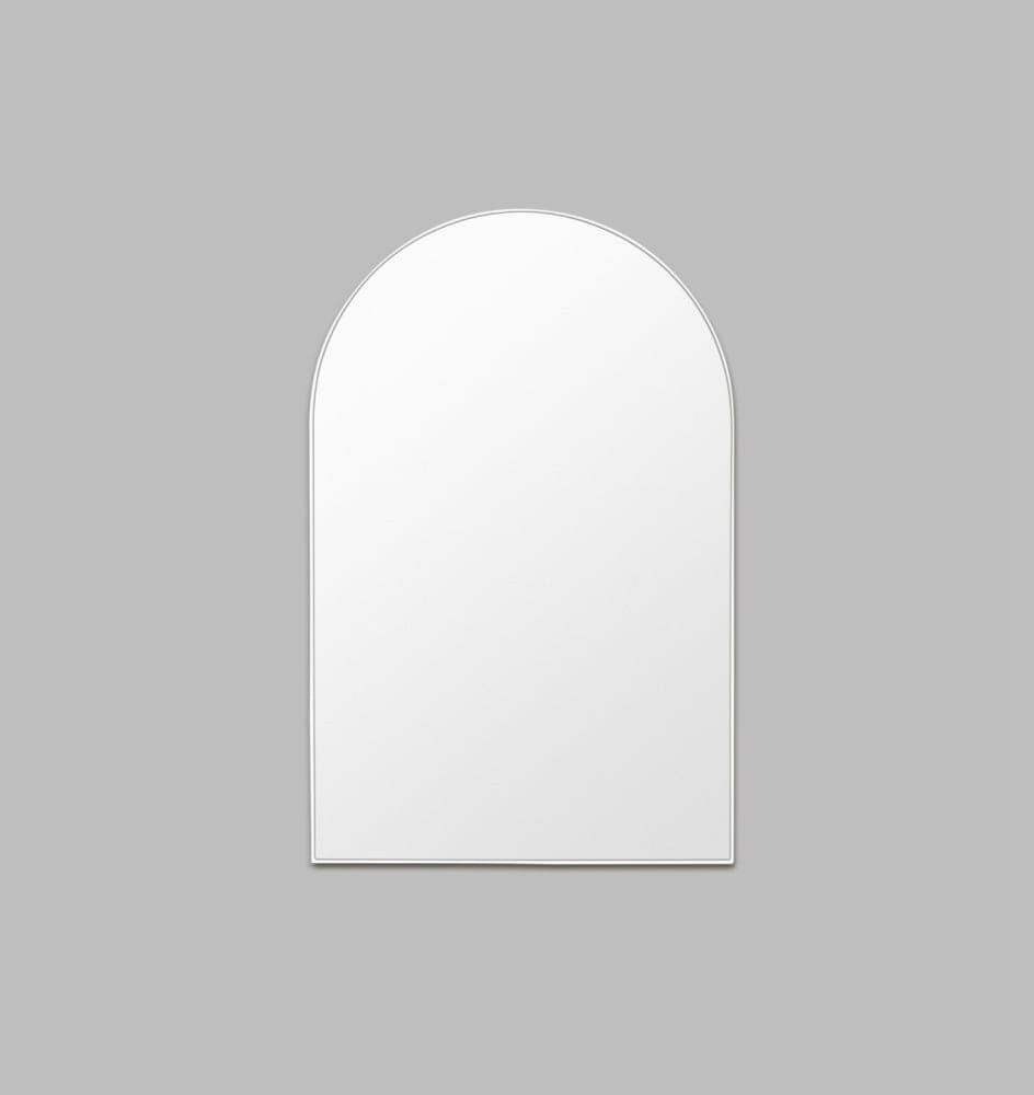 Middle of Nowhere Bjorn Arch oversized minimalist arched wall mirror with slim frame on gray background