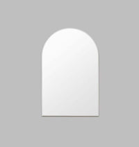 Middle of Nowhere Bjorn Arch oversized minimalist arched wall mirror with slim frame on gray background