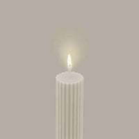 Black Blaze Candles Black Blaze Column Pillar Candles - White (6559581569212)