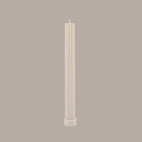 Black Blaze Candles Black Blaze Column Pillar Candles - White (6559581569212)