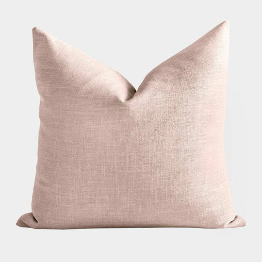Blush norsu Studio Washable Cushion made with high-quality Warwick fabric, machine washable for easy care.