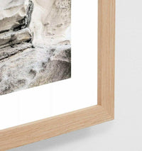 Coastal Middle of Nowhere Bondi Cliff photographic print framed in oak wood with glass cover