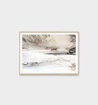 Middle of Nowhere Bondi Sandstone Print framed coastal photographic art in oak frame