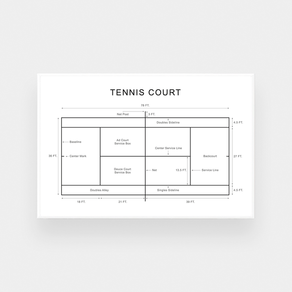 Tennis Court Lines — wall art print | Norsu Interiors