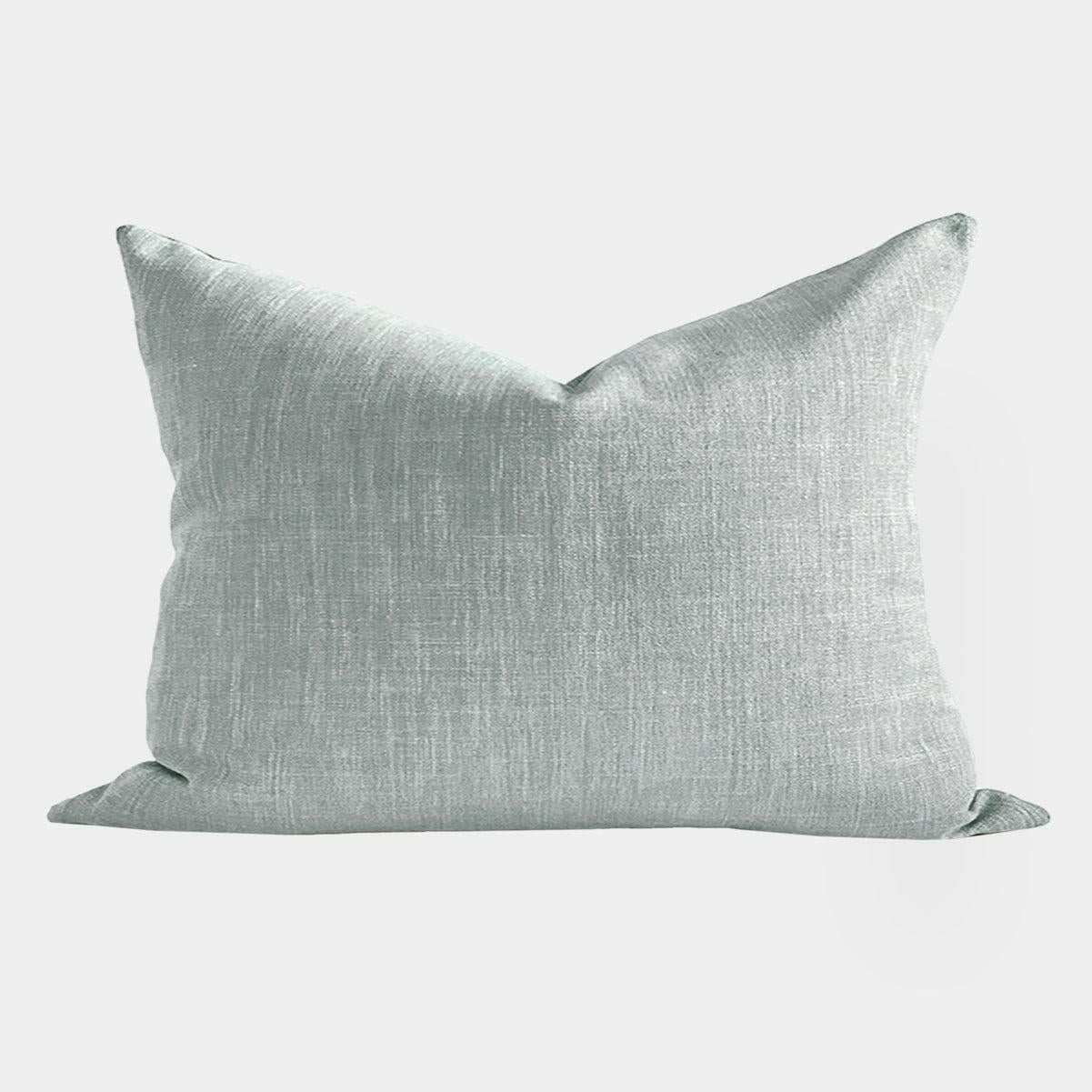 norsu Studio Washable Cushion in duck egg color with soft fabric and machine washable design