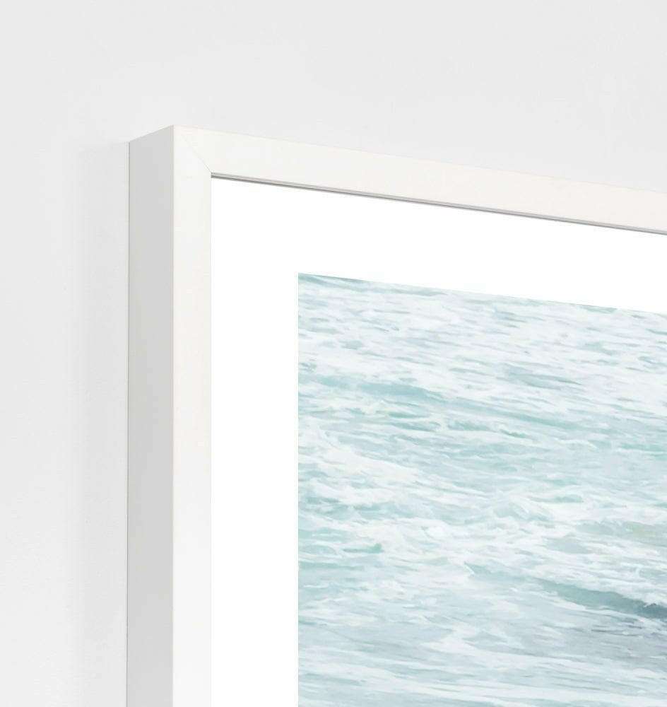 Middle of Nowhere photographic print of empty Bondi pool framed in white for modern decor