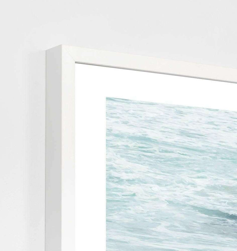 Middle of Nowhere photographic print of empty Bondi pool framed in white for modern decor