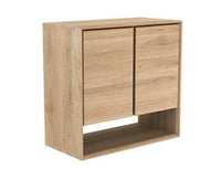 Ethnicraft Nordic Sideboard in natural oak with 2 doors and open shelf, made from solid European oak wood