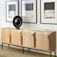 Ethnicraft Side Board Ethnicraft Oak Stairs Sideboard - 4 Doors (6789987369148)