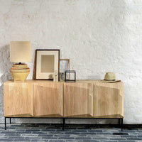 Ethnicraft Side Board Ethnicraft Oak Stairs Sideboard - 4 Doors (6789987369148)