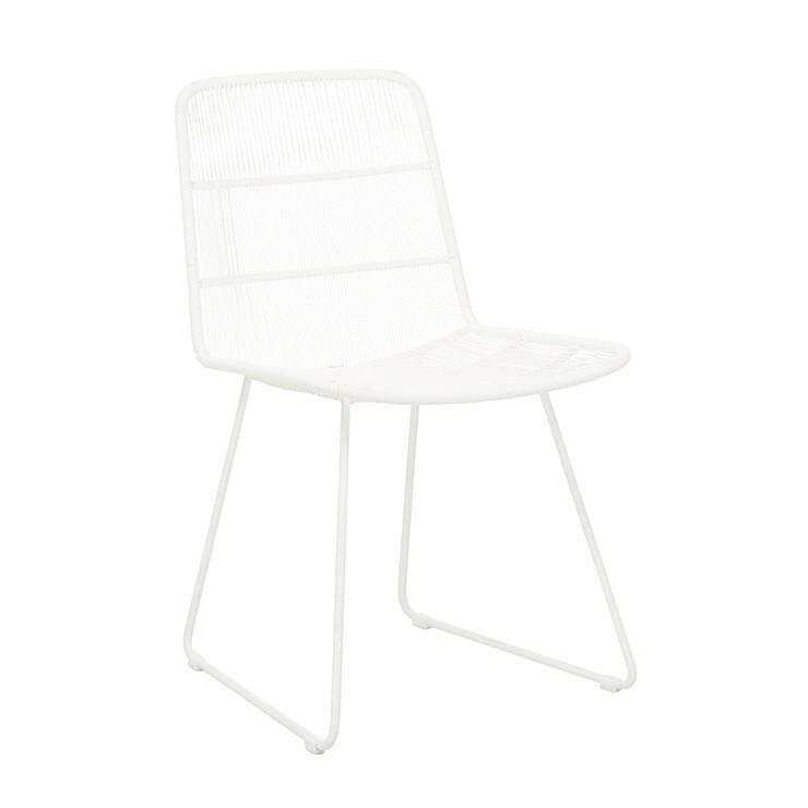 Globe West Dining Chairs Globe West Granada Sleigh Dining Chair - White (7586666021113)