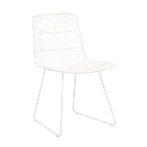 Globe West Dining Chairs Globe West Granada Sleigh Dining Chair - White (7586666021113)
