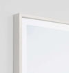 Minimalist Middle Of Nowhere 'Highway' photographic print framed in white wood behind glass