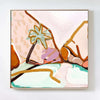 Jen Sievers Limited Edition abstract landscape canvas print with vibrant natural colors and a floating oak frame