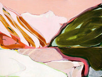 Jen Sievers Limited Edition Fine Art Canvas Print Singing Silence vibrant expressive landscape with pink and green tones