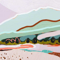 Jen Sievers Limited Edition abstract landscape canvas print with vibrant colors and organic shapes