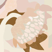 Kimmy Hogan Limited Edition fine art canvas print featuring abstract soft pastel shapes in beige, pink, and brown tones at dusk