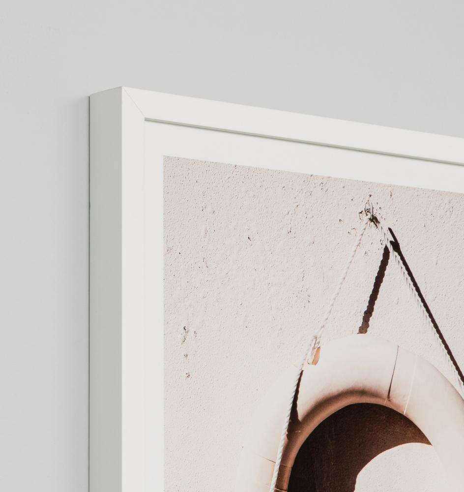 Middle of Nowhere Aquatic 2 photographic print framed in white, modern minimalist wall art.