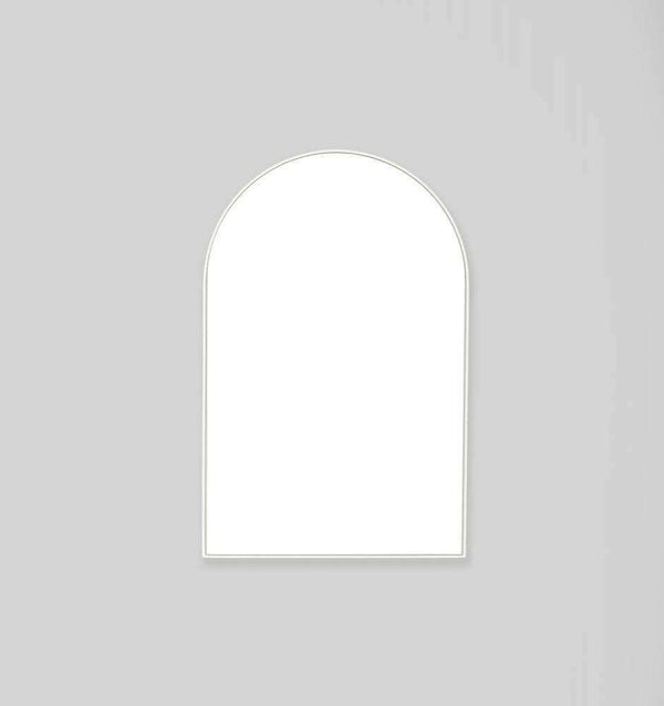 Middle of Nowhere Bjorn Arch Mirror, Bright White, 55 x 85cm | Norsu Interiors