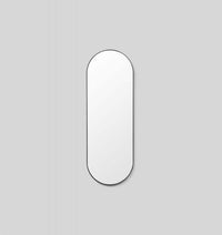 Middle of Nowhere Bjorn large oval black framed modern mirror 50x145cm