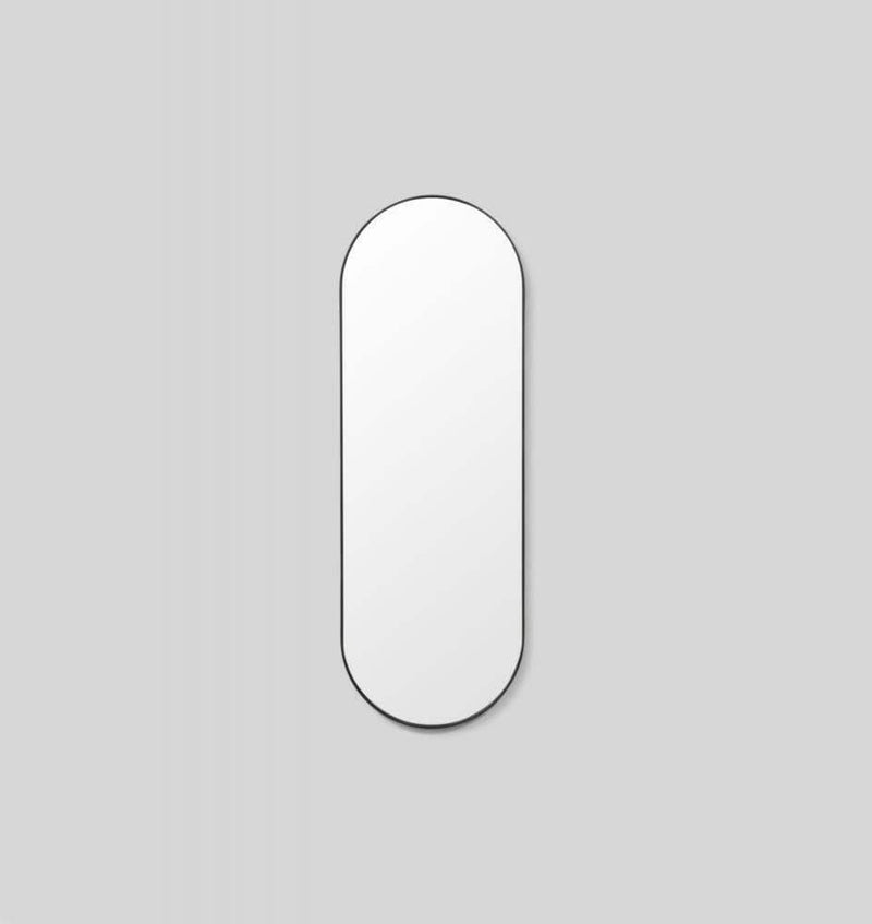 Middle of Nowhere Bjorn large oval black framed modern mirror 50x145cm