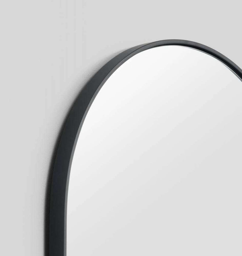 Middle of Nowhere Bjorn large oval black mirror with minimalist design for hallway or bedroom decor