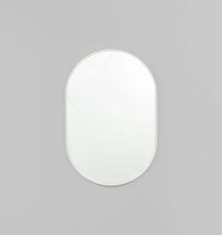 Middle of Nowhere Mirrors Bright White Middle of Nowhere Bjorn Oval Mirror - Bright White