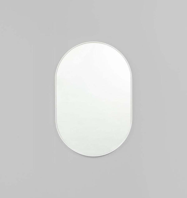 Middle of Nowhere Bjorn Oval Mirror, Bright White | Norsu Interiors