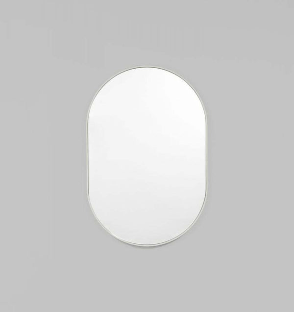 Middle of Nowhere Bjorn Oval Mirror, Dove | Norsu Interiors