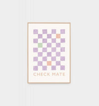 Middle of Nowhere Prints Middle of Nowhere 'Check Mate' Print, Lilac