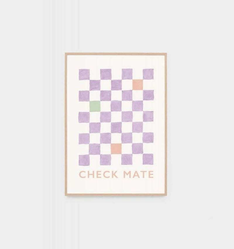 Middle of Nowhere Prints Middle of Nowhere 'Check Mate' Print, Lilac