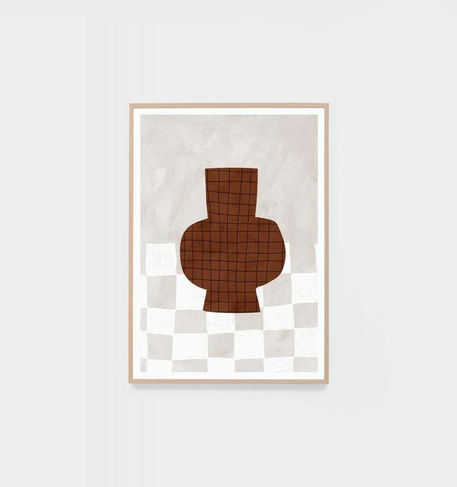 Middle of Nowhere Prints Middle of Nowhere 'Check Pottery Rust 2' Print