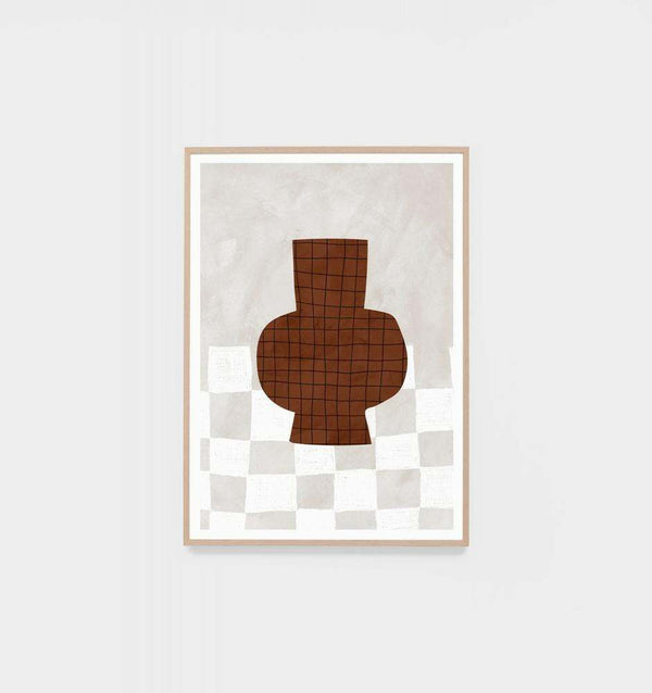 Check Pottery Rust 2 — art print by Middle of Nowhere | Norsu Interiors