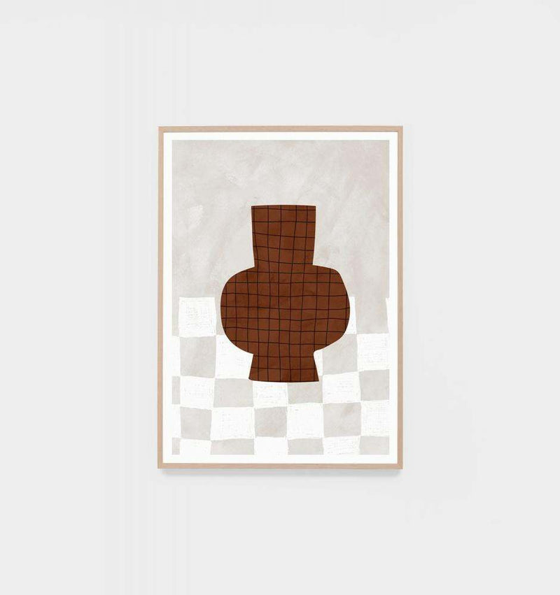 Middle of Nowhere Prints Middle of Nowhere 'Check Pottery Rust 2' Print