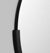 Middle of Nowhere Dawn round black mirror with minimalist design and sleek frame