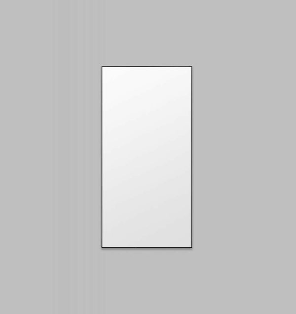 Minimalistic Middle of Nowhere Flynn Leaner Mirror in black with soft matte finish and rectangular shape