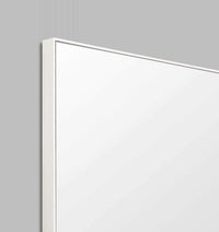 Middle of Nowhere Flynn Leaner Mirror in bright white with minimalist wooden frame and matte finish