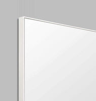 Middle of Nowhere Flynn Leaner Mirror in bright white with minimalist wooden frame and matte finish
