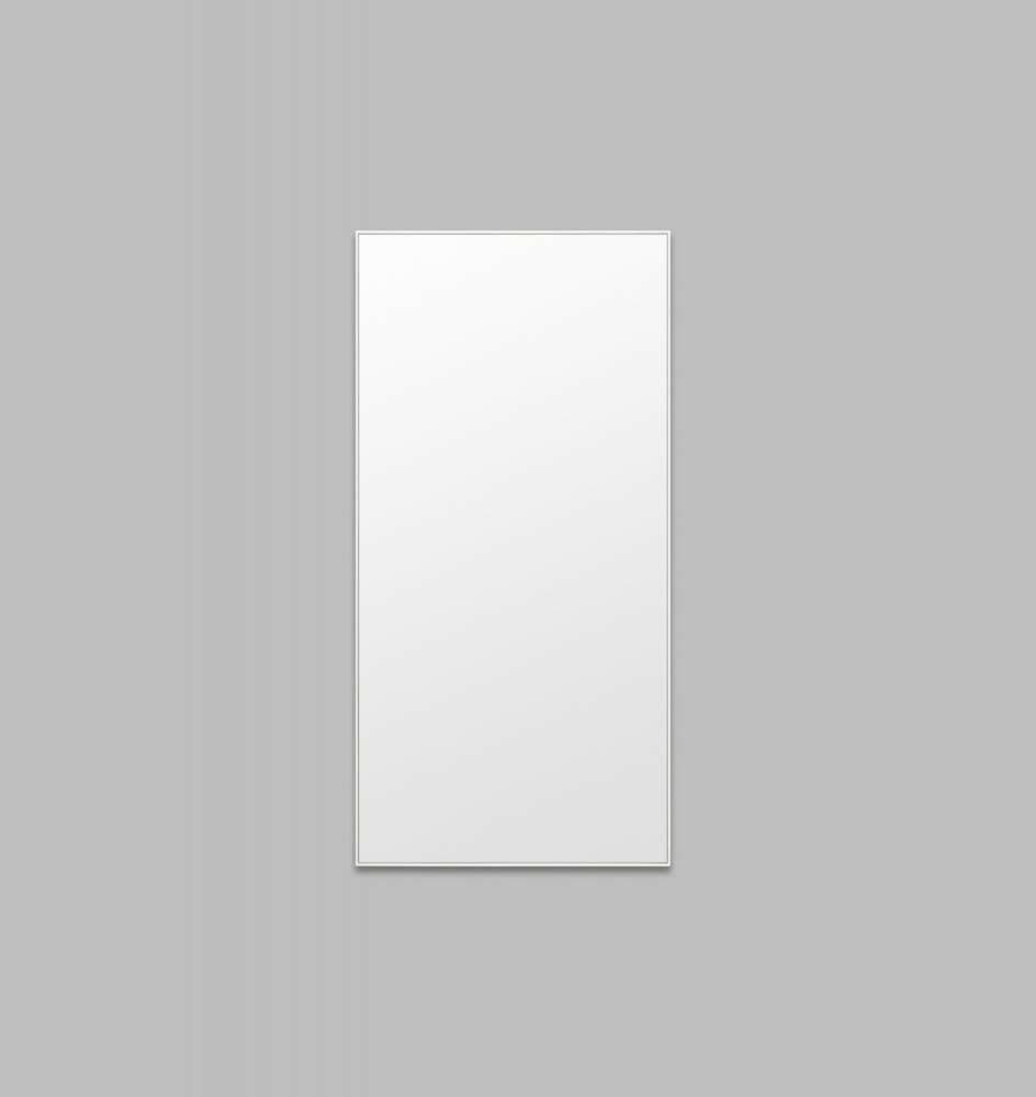 Middle of Nowhere Flynn white wooden leaner mirror with matte finish in medium size