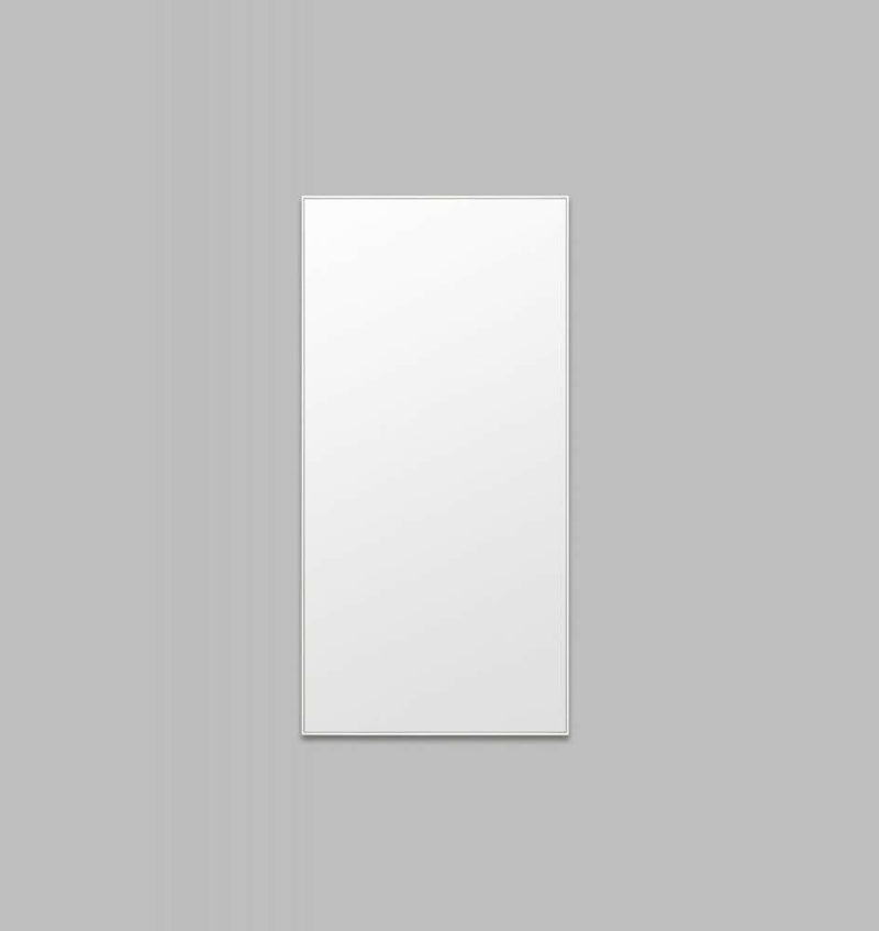 Middle of Nowhere Flynn white wooden leaner mirror with matte finish in medium size
