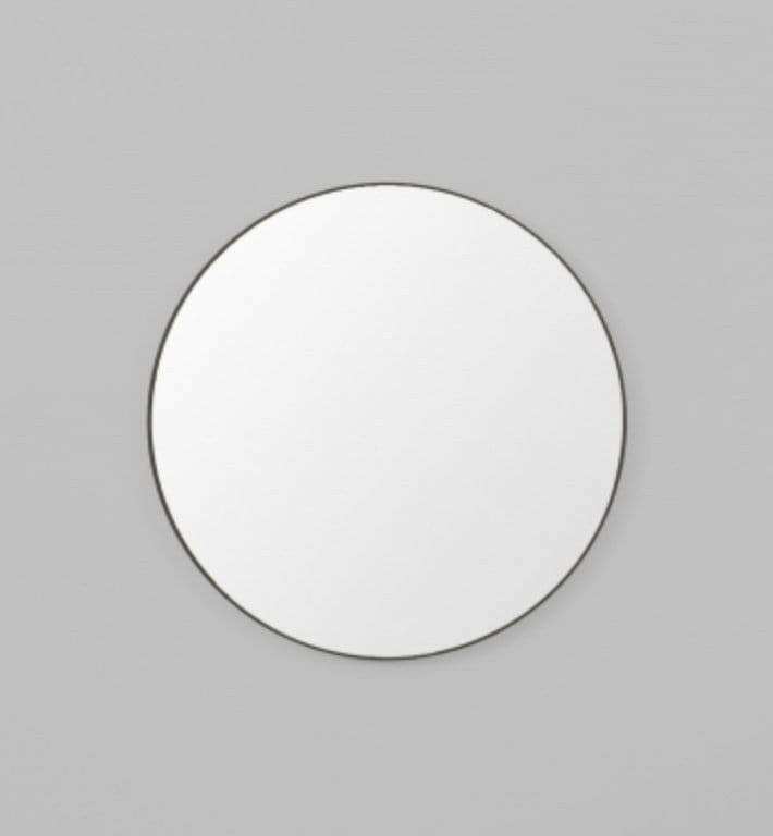 Middle of Nowhere Flynn round black matte finish wooden wall mirror in various sizes