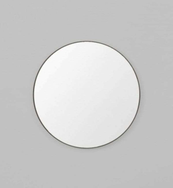 Middle of Nowhere Flynn round black matte finish wooden wall mirror in various sizes