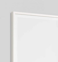 Framed Middle of Nowhere Mountain View photographic print with white border and glass, modern home decor.