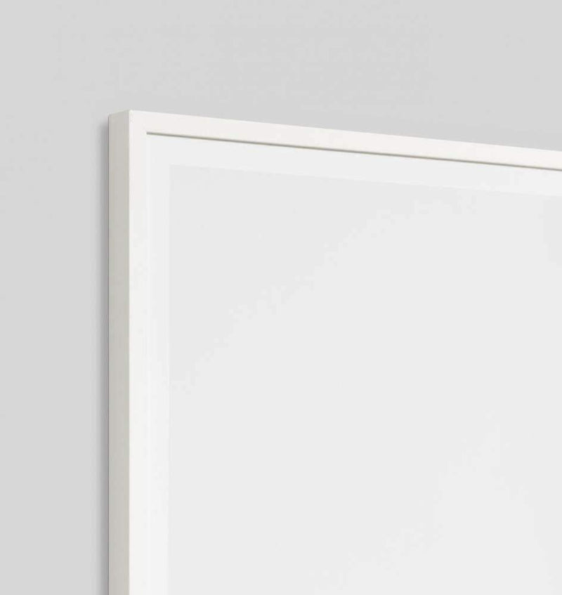 Framed Middle of Nowhere Mountain View photographic print with white border and glass, modern home decor.