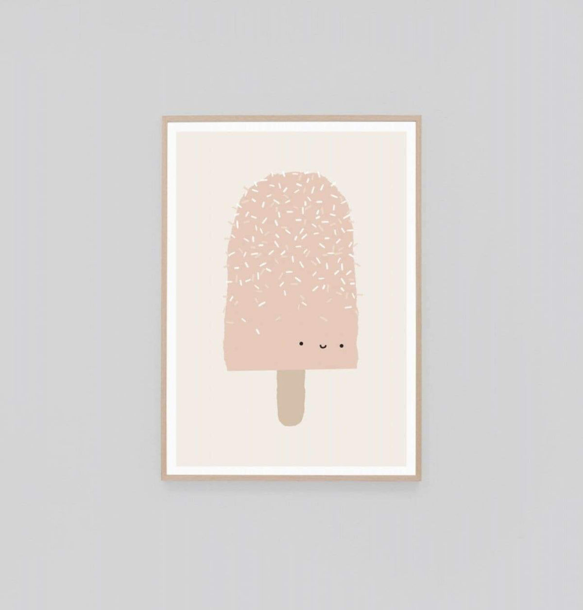 Middle of Nowhere Prints Middle of Nowhere Popsicle Pal Strawberry 1 Framed Print