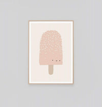 Middle of Nowhere Prints Middle of Nowhere Popsicle Pal Strawberry 1 Framed Print