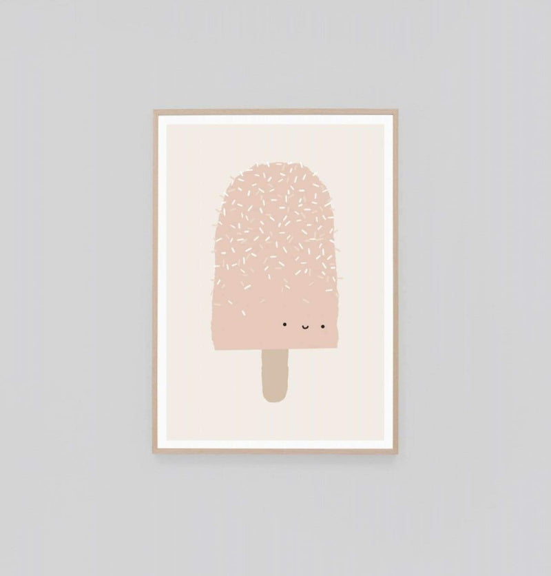 Middle of Nowhere Prints Middle of Nowhere Popsicle Pal Strawberry 1 Framed Print