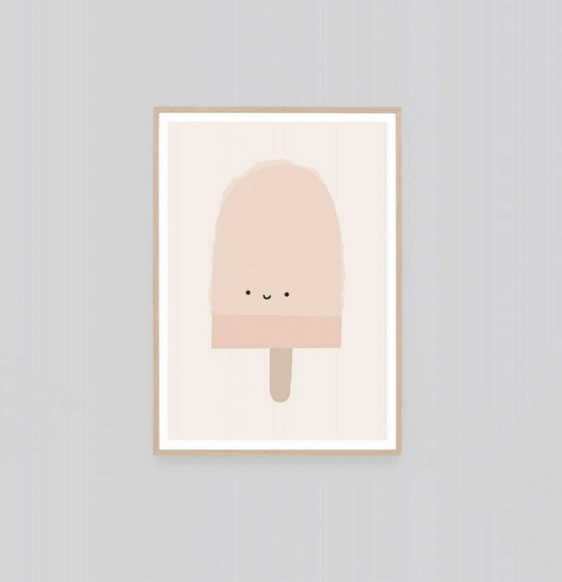 Middle of Nowhere Prints Middle of Nowhere Popsicle Pal Strawberry 2 Framed Print