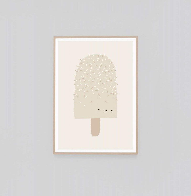 Middle of Nowhere Prints Middle of Nowhere Popsicle Pal Vanilla 1 Framed Print