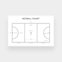 norsu interiors Prints Netball Court Lines Print - Various Sizes (7711146082553)